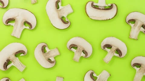 Mushrooms cut Stock Footage 166697358