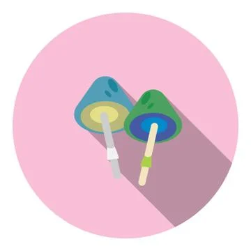 Mushrooms flat icon Stock Illustration