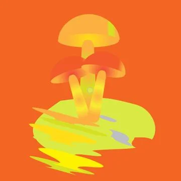 Mushrooms Stock Illustration
