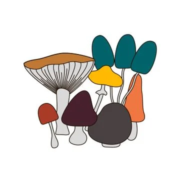 Mushrooms Stock Illustration