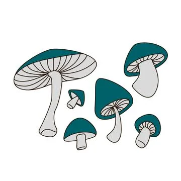 Mushrooms Stock Illustration
