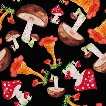 Mushrooms Stock Illustration