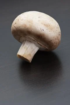 Mushrooms on kitchen table Stock Photos