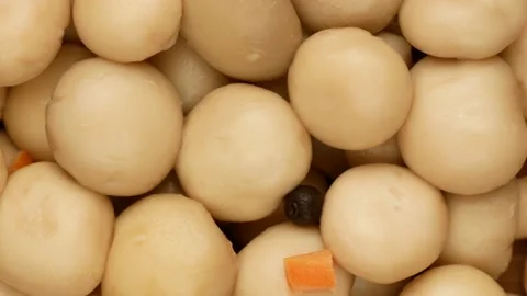 Mushrooms marinated with vegetables - background. Stock Footage 145199968