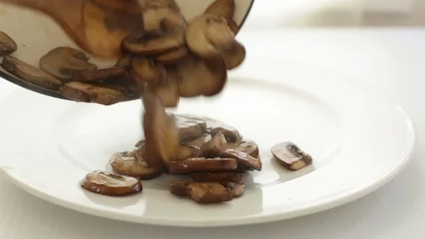 Mushrooms - Pan to Plate Stock Footage 86957084