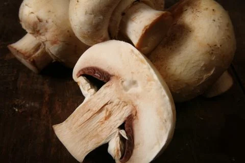 Mushrooms rustic Stock Photos