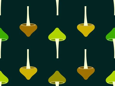 Mushrooms seamless pattern. Mushrooms on a stem. Hallucinogenic mushrooms o.. Stock-Illustration
