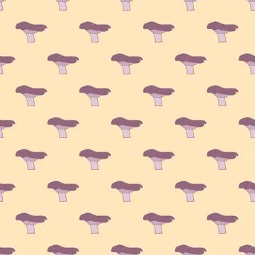 Mushrooms seamless pattern. Plant background. Stock Illustration