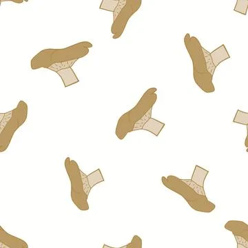 Mushrooms seamless pattern. Plant background. Stock Illustration