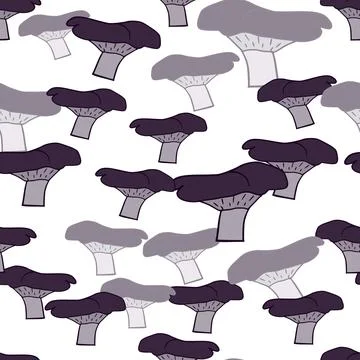 Mushrooms seamless pattern. Plant background. Stock Illustration