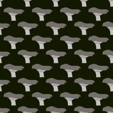 Mushrooms seamless pattern. Plant background. Stock Illustration