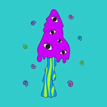 Mushrooms1-1 Stock Illustration