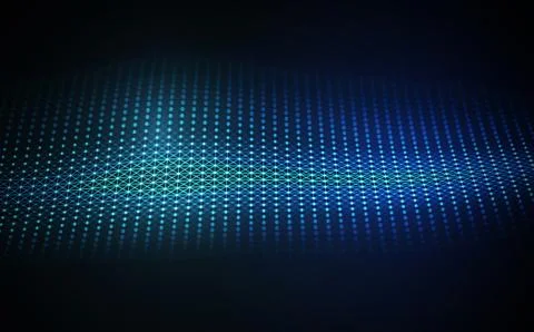 Music abstract background blue. Equalizer for music, showing sound waves with Stock Illustration