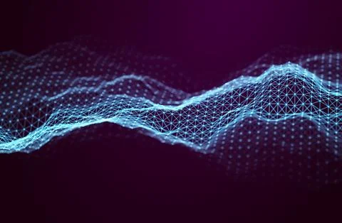 Music abstract background blue. Equalizer for music, showing sound waves with Stock Illustration