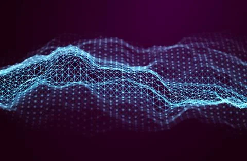 Music abstract background blue. Equalizer for music, showing sound waves with 스톡 일러스트