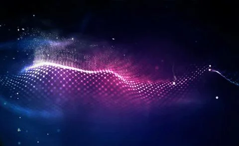Music abstract background blue. Equalizer for music, showing sound waves with 스톡 일러스트