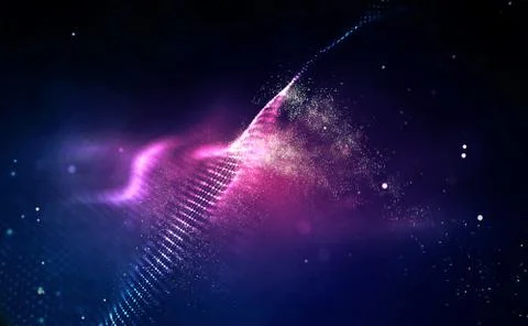 Music abstract background blue. Equalizer for music, showing sound waves with Illustrazione stock