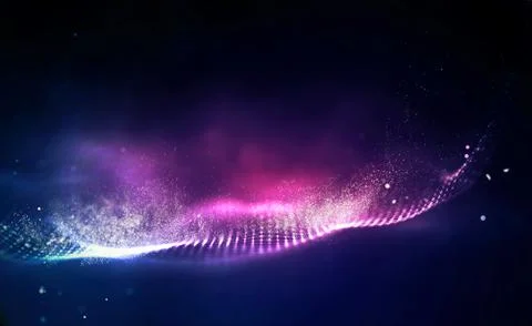 Music abstract background blue. Equalizer for music, showing sound waves with Illustrazione stock
