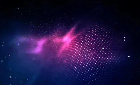 Music abstract background blue. Equalizer for music, showing sound waves with Illustrazione stock