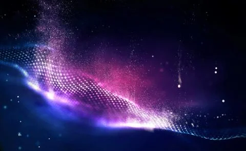 Music abstract background blue. Equalizer for music, showing sound waves with Illustrazione stock