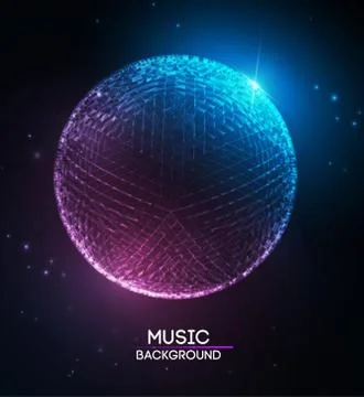 Music abstract background blue. Equalizer for music, showing sound waves with 스톡 일러스트