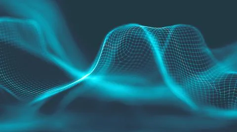 Music abstract background blue. Equalizer for music, showing sound waves with Stock Illustration