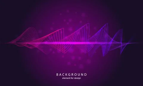 Music abstract background. Digital technology equalizer. Sound wave pattern e Stock Illustration