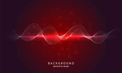 Music abstract background. Digital technology equalizer. Sound wave pattern e Stock Illustration