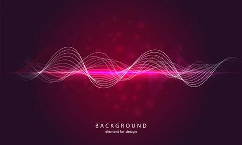 Music abstract background. Digital technology equalizer. Sound wave pattern e Stock Illustration