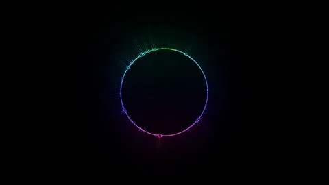 Music abstract sound wave equalizer. showing sound waves in rainbow color. Stock Footage 120020697