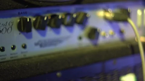 Music Amp Knobs Plugs Amplifier Concert 4K 스톡 동영상 154006935