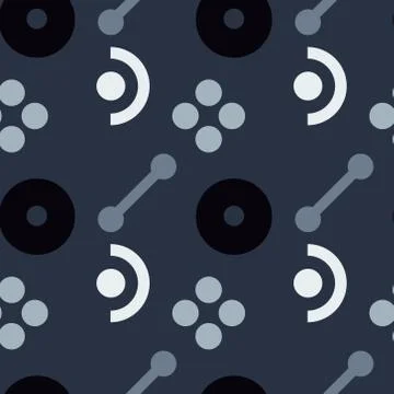 Music and dance seamless pattern Stockillustratie