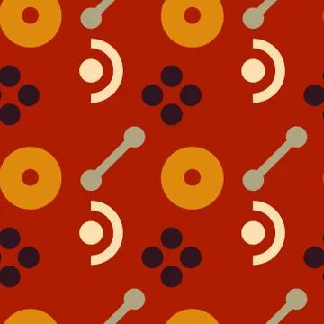 Music and dance seamless pattern Stock Illustration