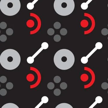 Music and dance seamless pattern Stockillustratie
