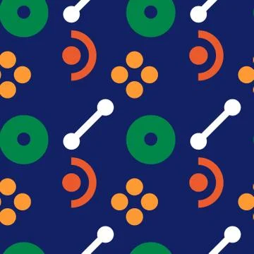 Music and dance seamless pattern Stockillustratie