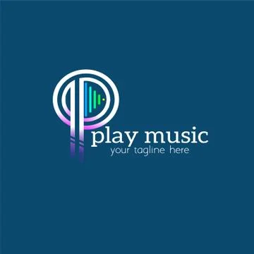  Music application logo Stock Illustration