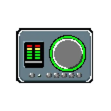 Music audio interface pixel art vector illustration Stock Illustration
