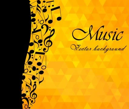Music Backgound, musical notes - vector illustration Stock Illustration