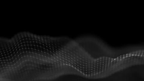 Music background. Big Data Particle Flow Visualisation. Science infographic Stock Illustration