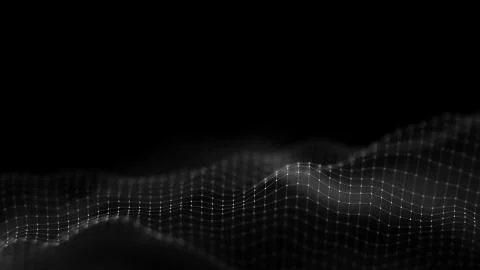 Music background. Big Data Particle Flow Visualisation. Science infographic Stock Illustration