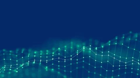 Music background. Big Data Particle Flow Visualisation. Science infographic 스톡 일러스트
