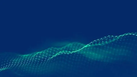 Music background. Big Data Particle Flow Visualisation. Science infographic Stock Illustration