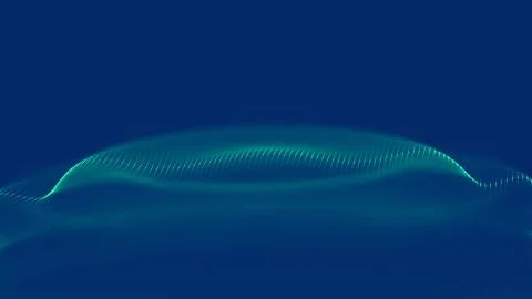 Music background. Big Data Particle Flow Visualisation. Science infographic Stock Illustration
