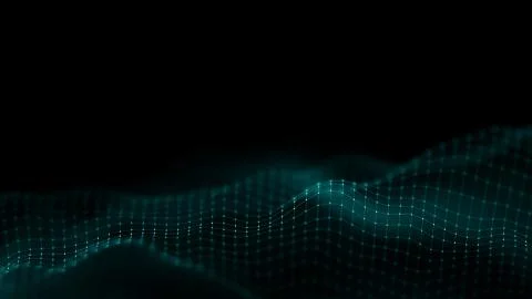 Music background. Big Data Particle Flow Visualisation. Science infographic Illustrazione stock