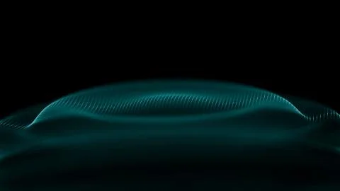 Music background. Big Data Particle Flow Visualisation. Science infographic Illustrazione stock