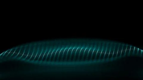 Music background. Big Data Particle Flow Visualisation. Science infographic Stock Illustration