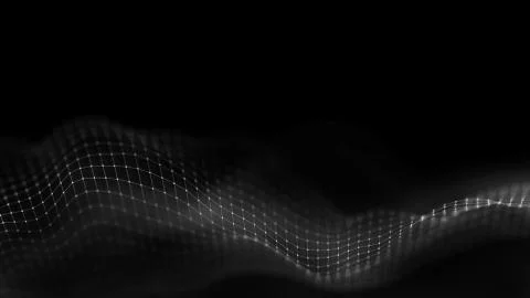 Music background. Big Data Particle Flow Visualisation. Science infographic Stock-Illustration
