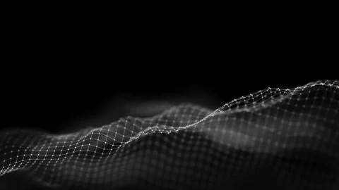 Music background. Big Data Particle Flow Visualisation. Science infographic Stockillustratie
