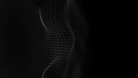 Music background. Big Data Particle Flow Visualisation. Science infographic 스톡 일러스트