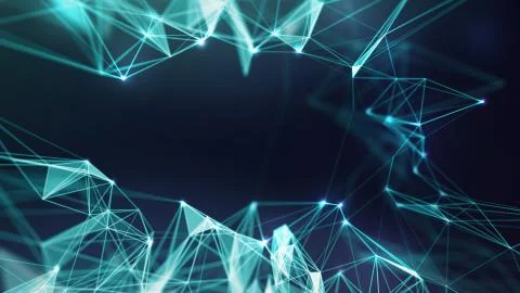 Music background. Big Data Particle Flow Visualisation. Science infographic Illustrazione stock